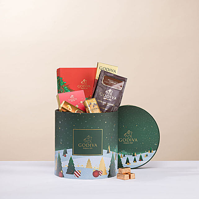 Godiva Winter Wonderland Round Christmas Hamper germany Gift Godiva