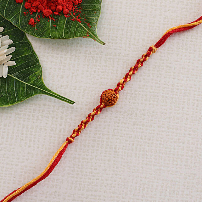 Traditional Rudraksha Rakhi greece | Gift Traditional Rudraksha Rakhi- FNP