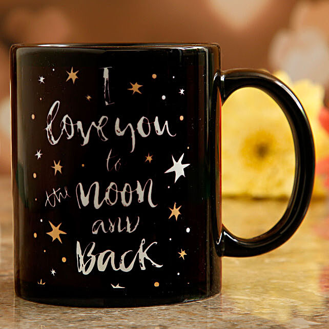 Love You To Moon And Back Printed Mug Haiti Gift Printed Mug For Him On Vday Ferns N Petals