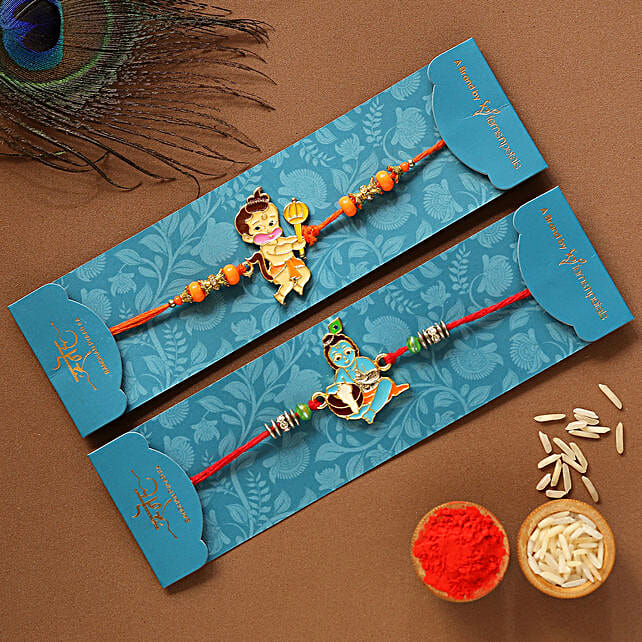 Bal Krishna And Bal Hanuman Rakhi hong-kong | Gift Bal Krishna And Bal ...