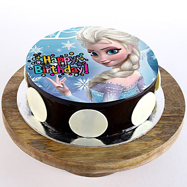 Frozen Princess Elsa Chocolate Cream Cake 1kg Gift Frozen