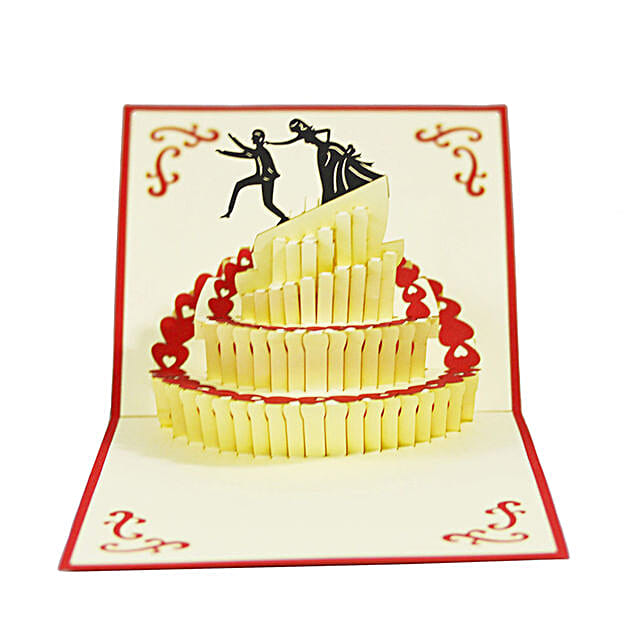 Handmade 3d Pop Up Wedding Cake Card Gift Online Handmade