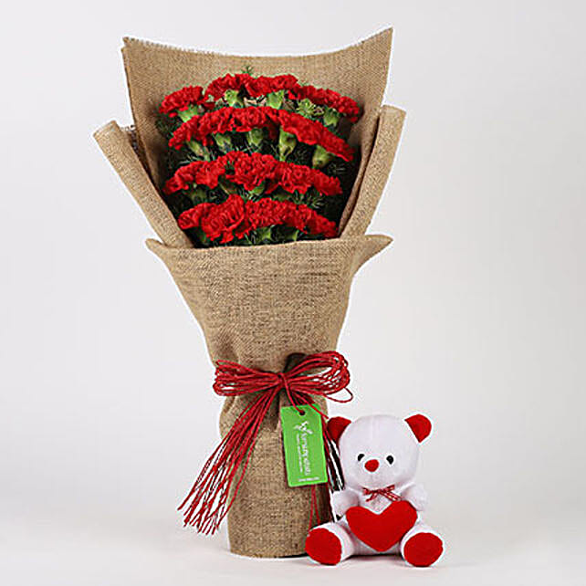 ferns and petals teddy bear