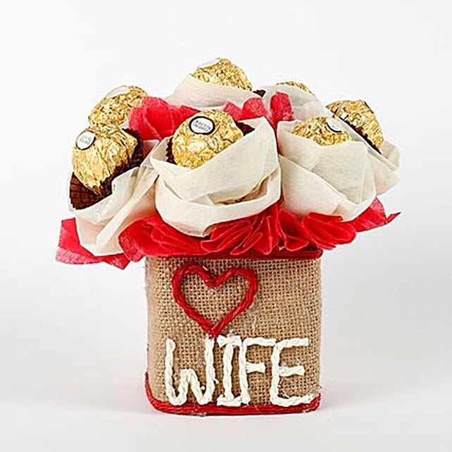 Ferrero Rocher Vase Arrangement