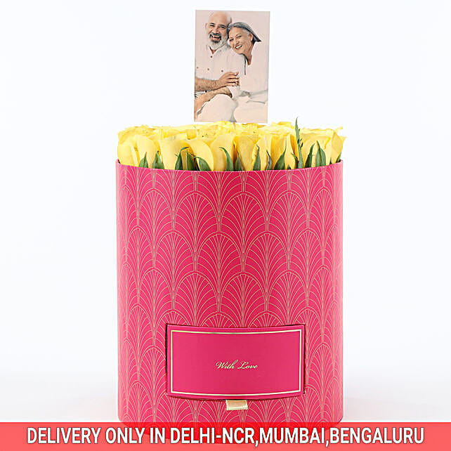 personalized box of flowers