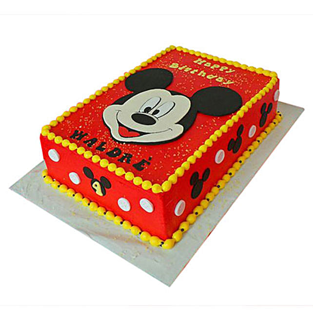 Red Mickey Mouse Cake 2kg Chocolate Gift Mickey Face Themed
