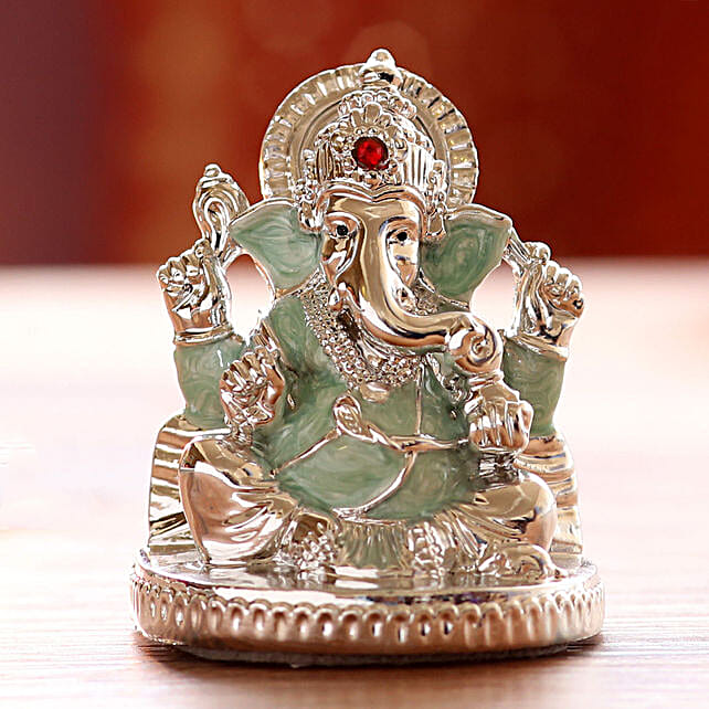 Silver Plated Ganesha Idol