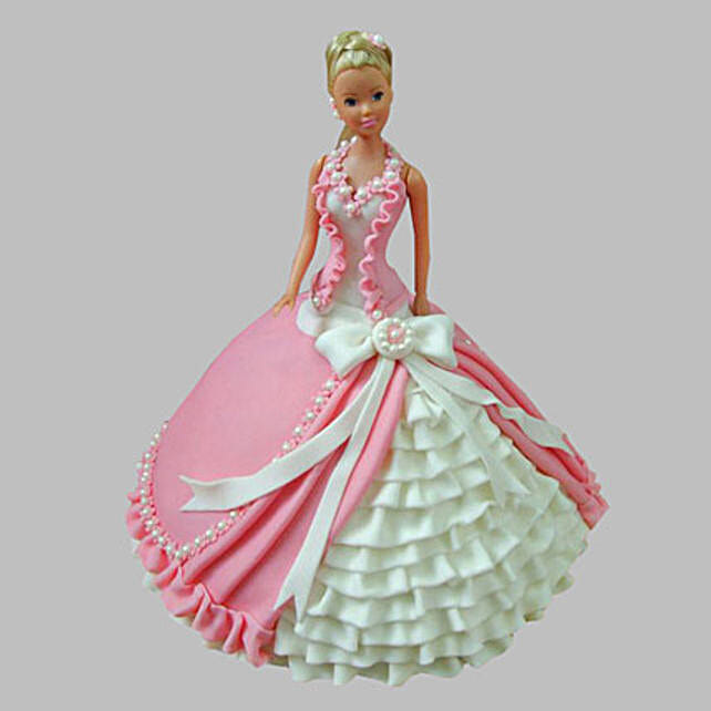 Ultra Style Queen Barbie Cake 3kg Eggless Chocolate Gift Barbie