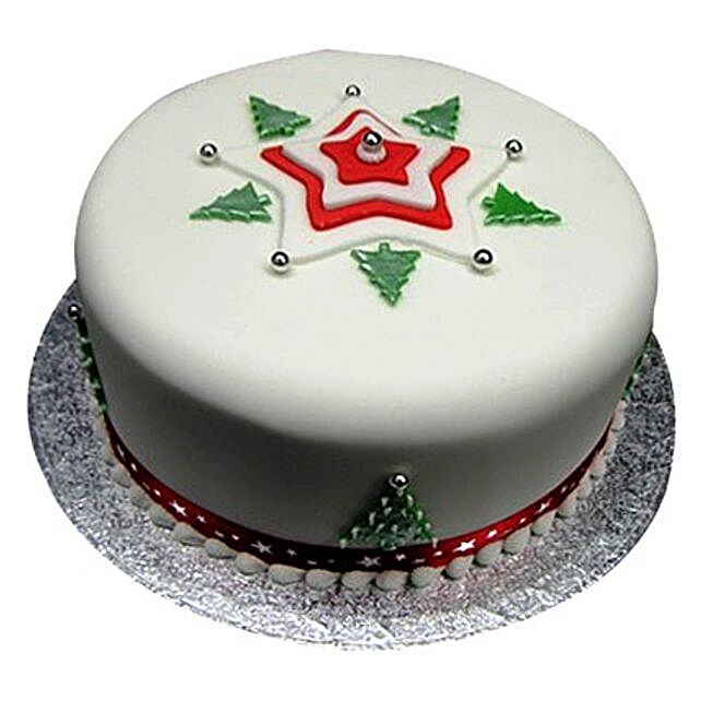 Christmas Tree Cake 3kg Gift Xmas Cakes Ferns N Petals