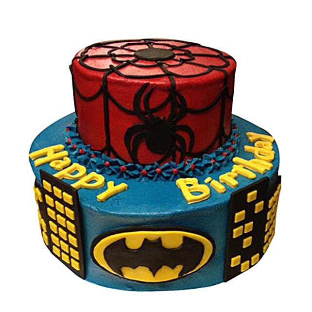 Buy Send Dual Batman Spiderman Cake 3kg Online Ferns N Petals