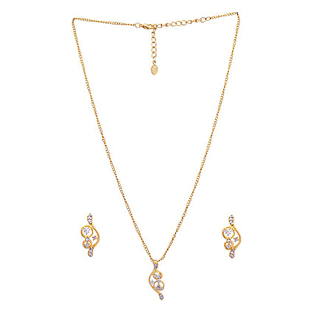 Send Estelle 24 Ct Pendant Set Ferns N Petals - Estelle Pendant Set