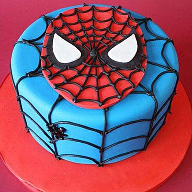 Just For You Spiderman Cake 2kg Black Forest Gift Fondant