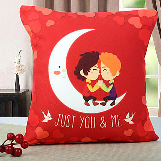 Just You And Me Cushion Gift Printed Cushion Made Of Canvas Poly