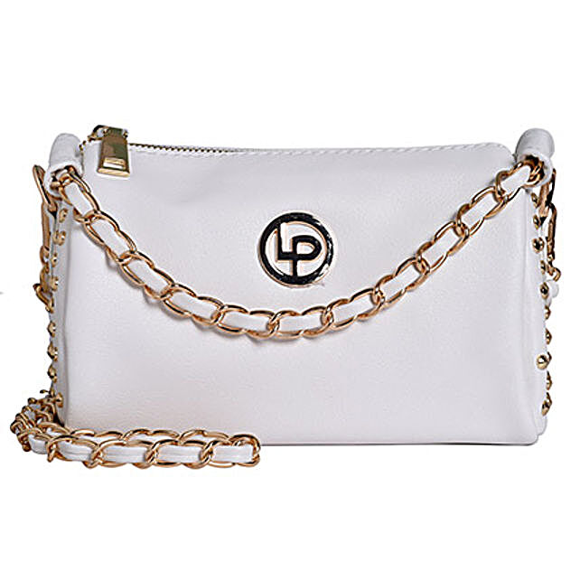 lino perros white sling bag