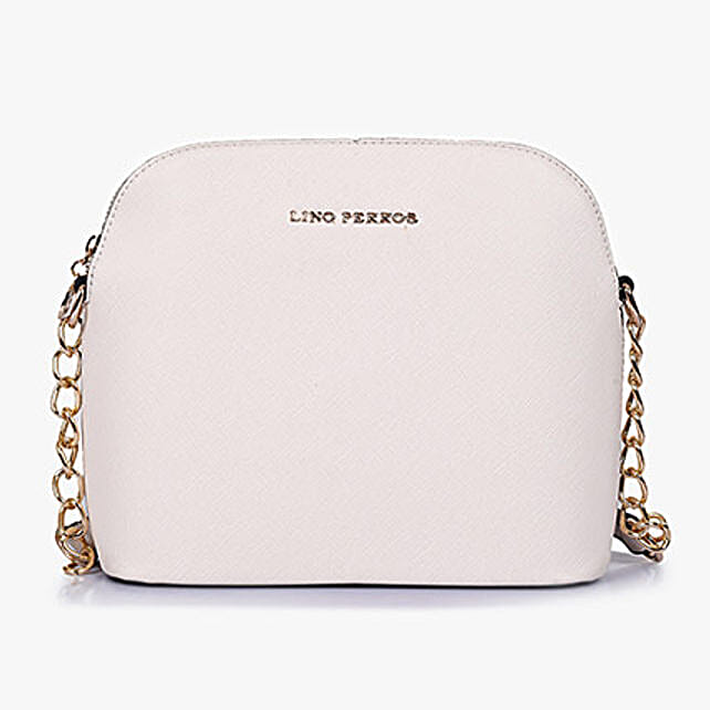 lino perros white sling bag