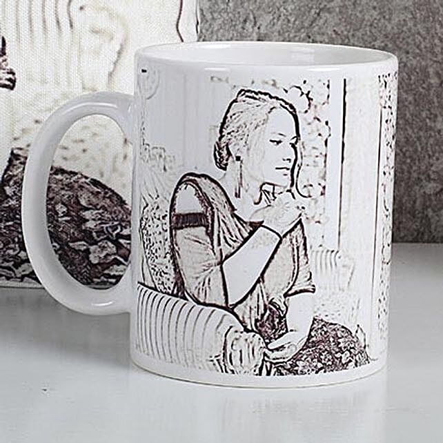 Personalized Sketch Mug Gift Sketch Coffee Mug Online