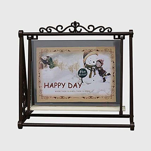 Swing Shaped Photo Frame Gift Unique Design Photo Frame Ferns