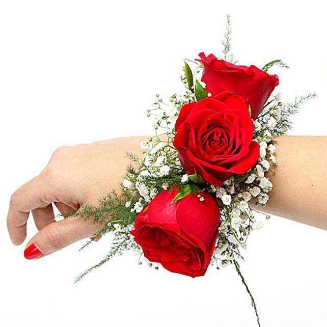 Perky Diva - ForeverFloral Red Rose Bracelet