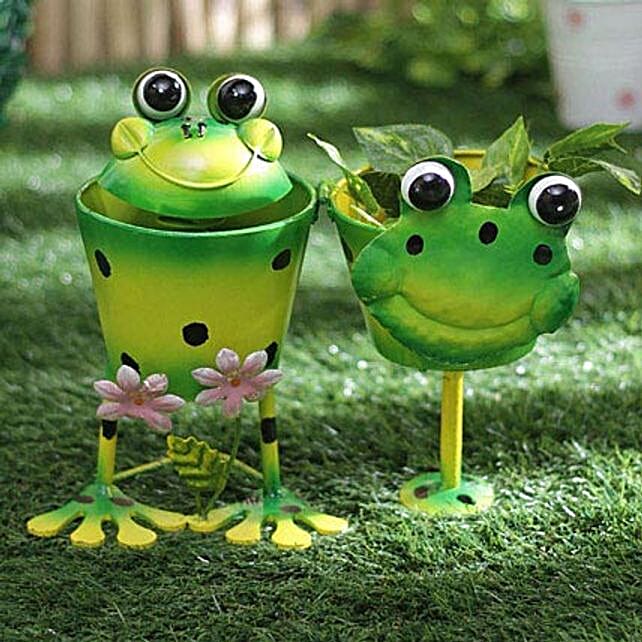 Buy/Send Dual Frog Planter Online- FNP