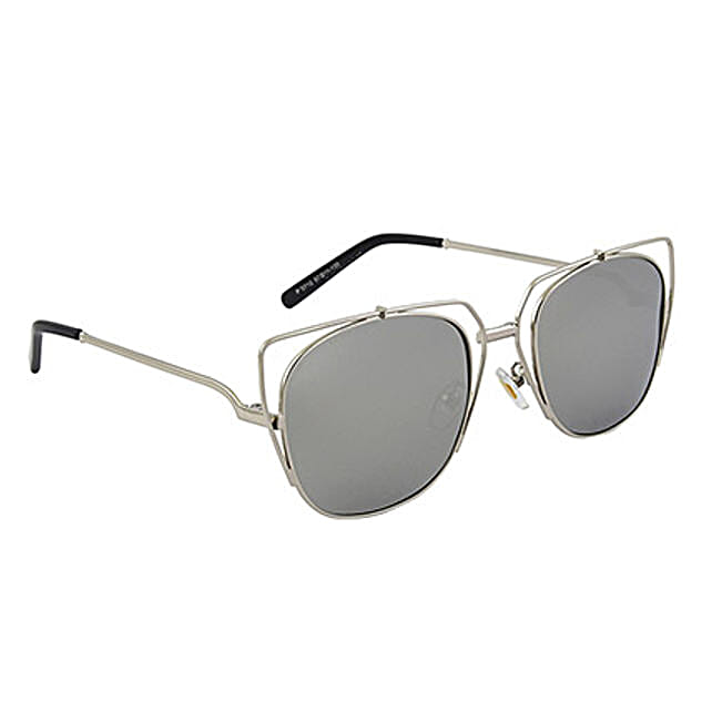 Buy/Send Silver Cat Eye Women Sunglasses Online FNP
