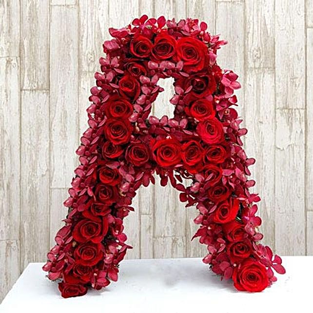 a alphabet in flower