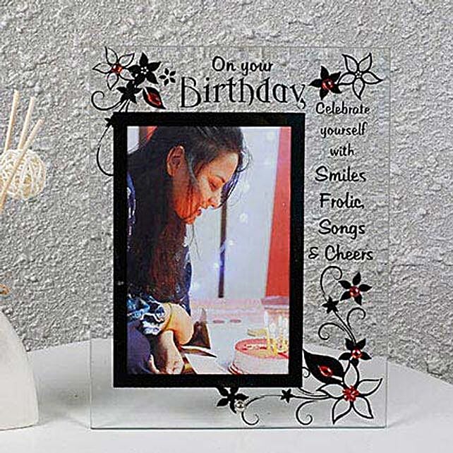 Buy/Send Personalised Plain Glass Photo Frame Online FNP