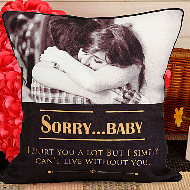 Buy Send Personalized Sorry Cushion Online Ferns N Petals