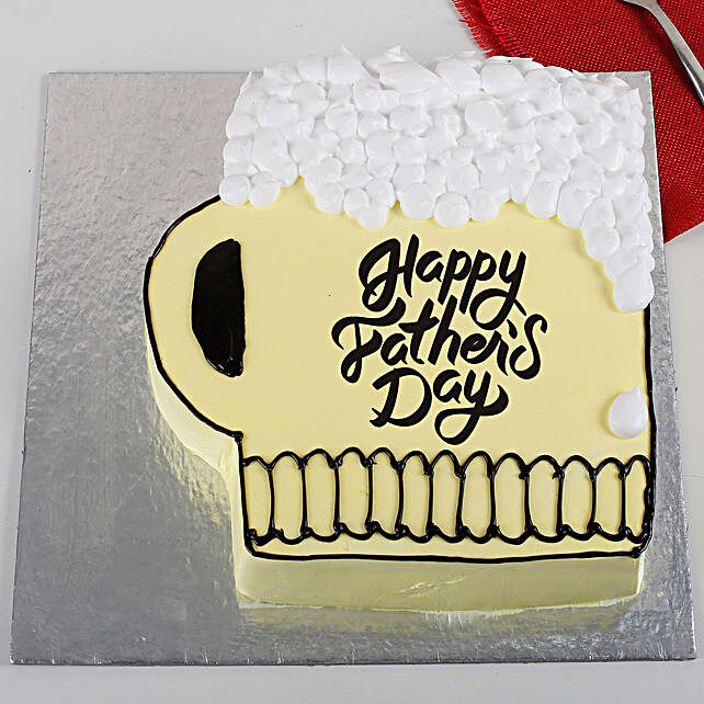 Beer Mug Cake For Dad Chocolate Cake 1kg Gift Fondant Cream Cakes For Father Ferns N Petals