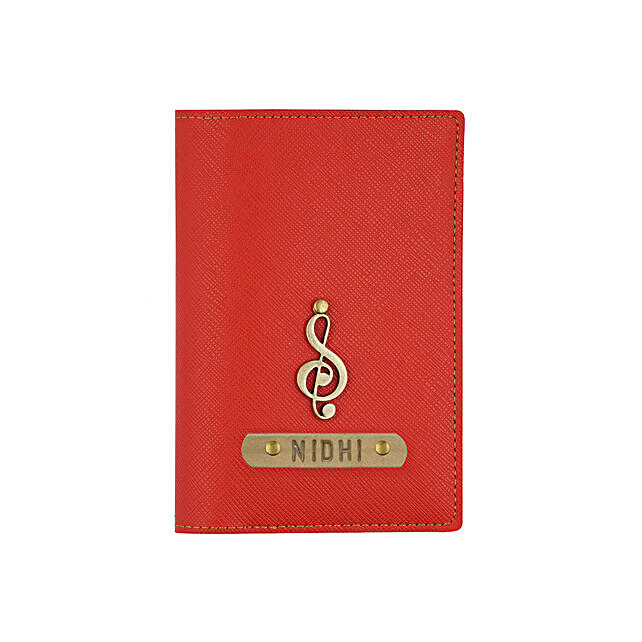 Buy/Send Textured Passport Cover Red Online- FNP