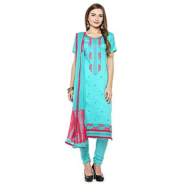 Pink Color Dress Material 