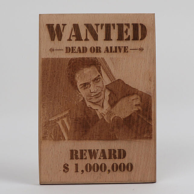 Funny Wanted Wooden Plaque