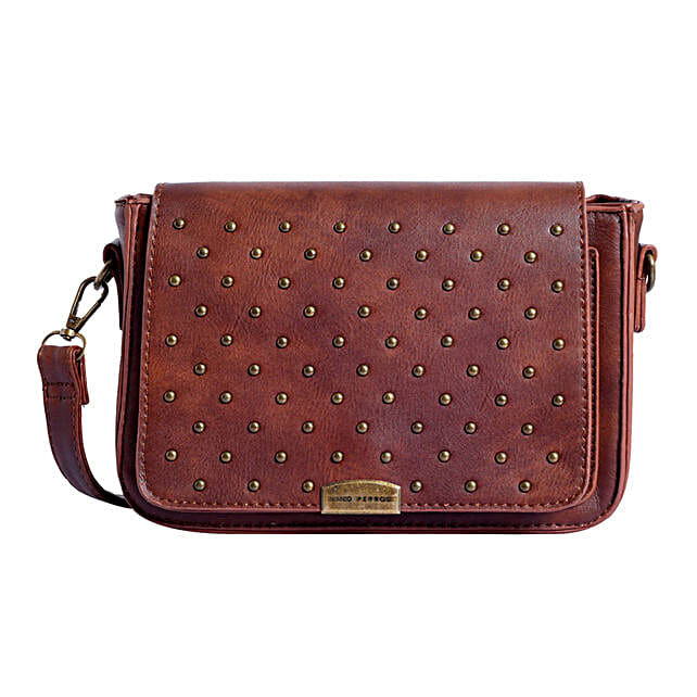 lino perros brown sling bag