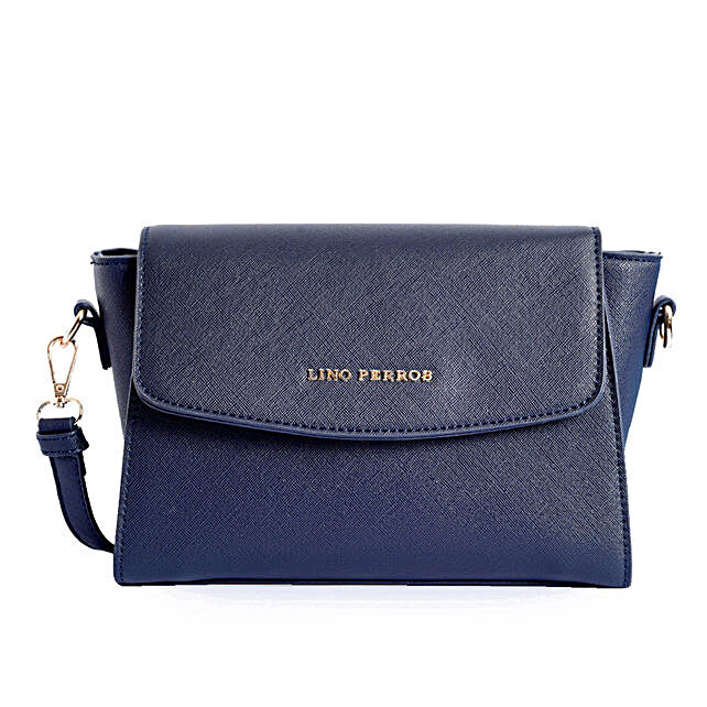 lino perros blue handbag