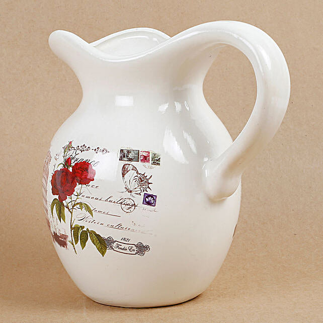 Water Jug Shaped Ceramic Vase Gift Jug Shape Vase Ferns N Petals