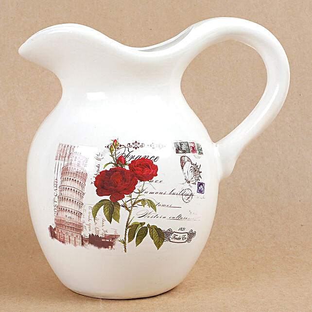 Water Jug Shaped Ceramic Vase Gift Jug Shape Vase Ferns N Petals