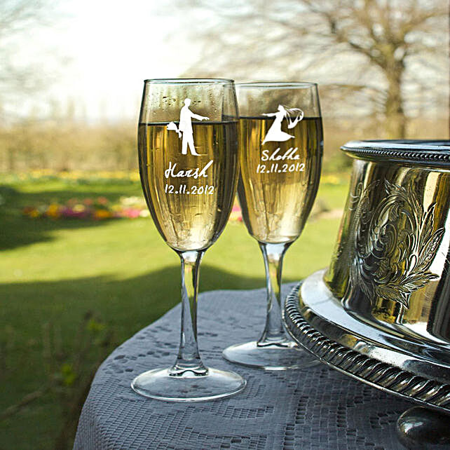 Personalised Champagne Glasses