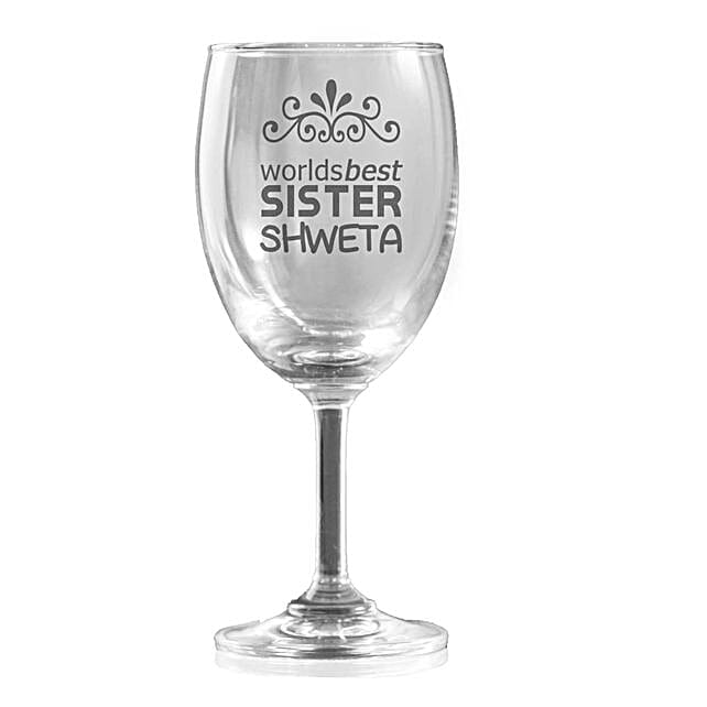 Buysend Personalised Set Of 2 Wine Glasses 1327 Online Fnp 9456