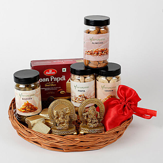 Buy/Send Dry Fruits Idols & Chocolates Basket Hamper Online Ferns N Petals