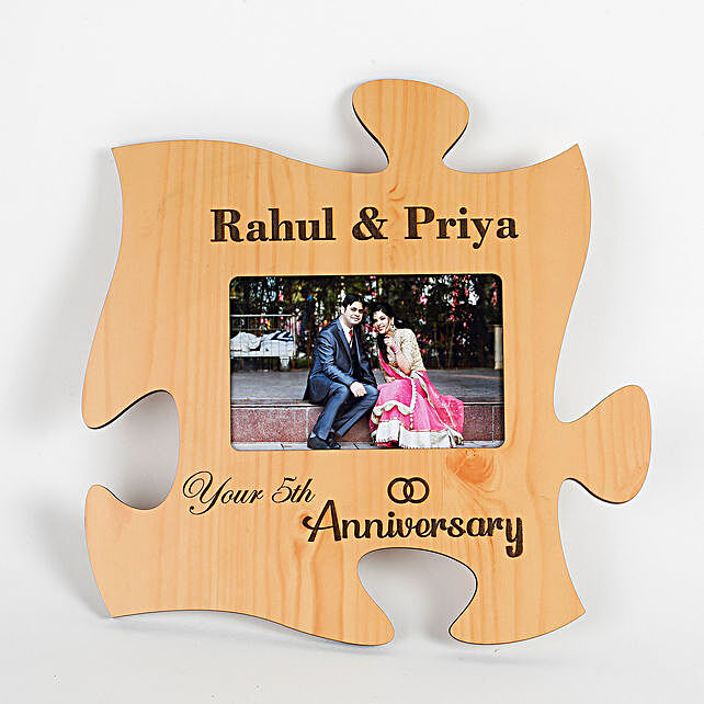 Personalized Engraved Anniversary Puzzle Frame