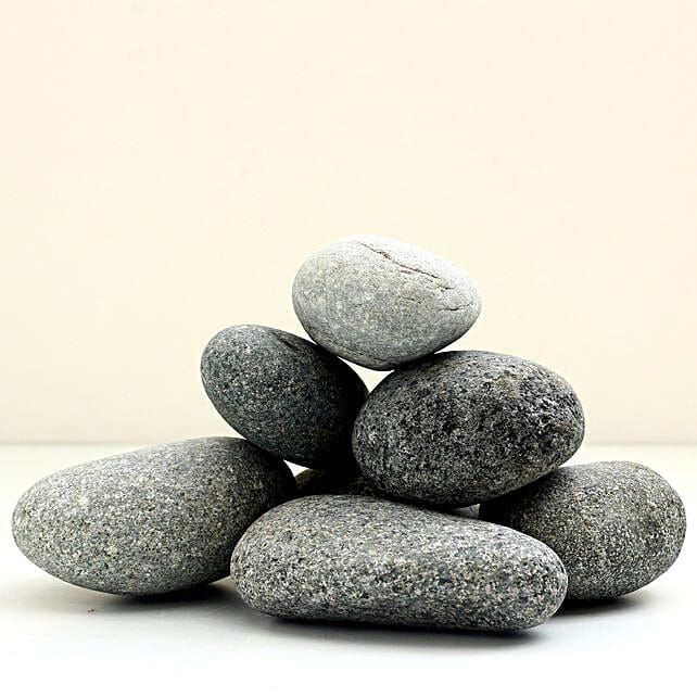 Natural Black Decorative Pebbles 50 To 75mm 800 Grams Gift