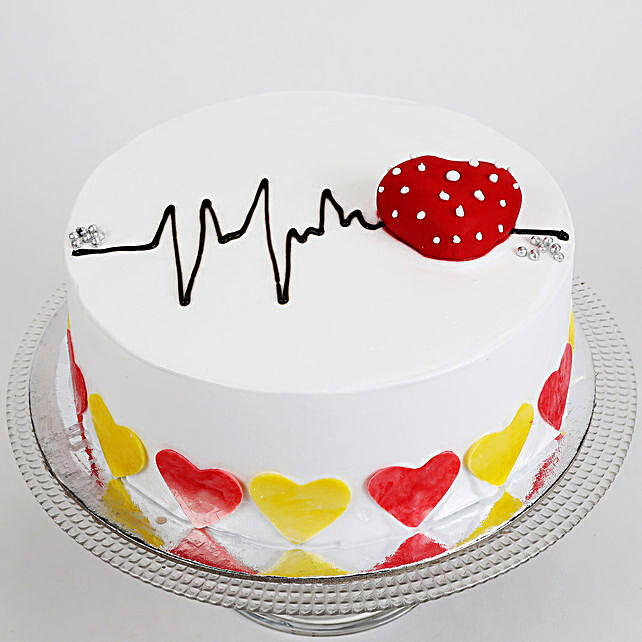 Buy Send Heart Beat Chocolate Cake Half Kg Online Ferns N Petals