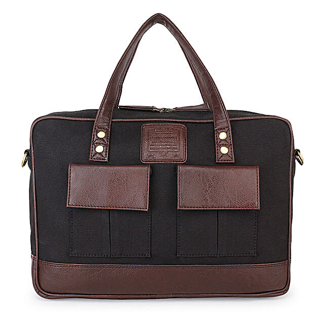 Buy/Send Purseus Tusky Tusk Laptop Messenger Bag- Black Online- FNP