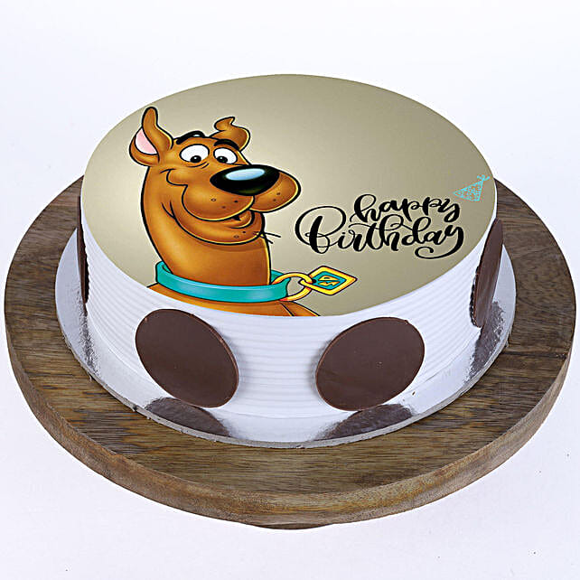 Scooby Doo Photo Cake Pineapple 2 Kg Gift Scooby Doo Birthday