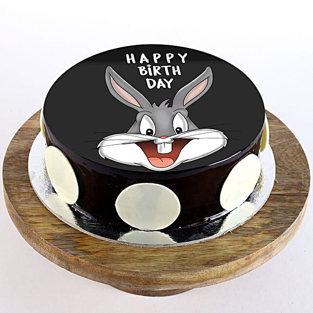 Bugs Bunny Chocolate Truffle Photo Cake 2 Kg Eggless Gift