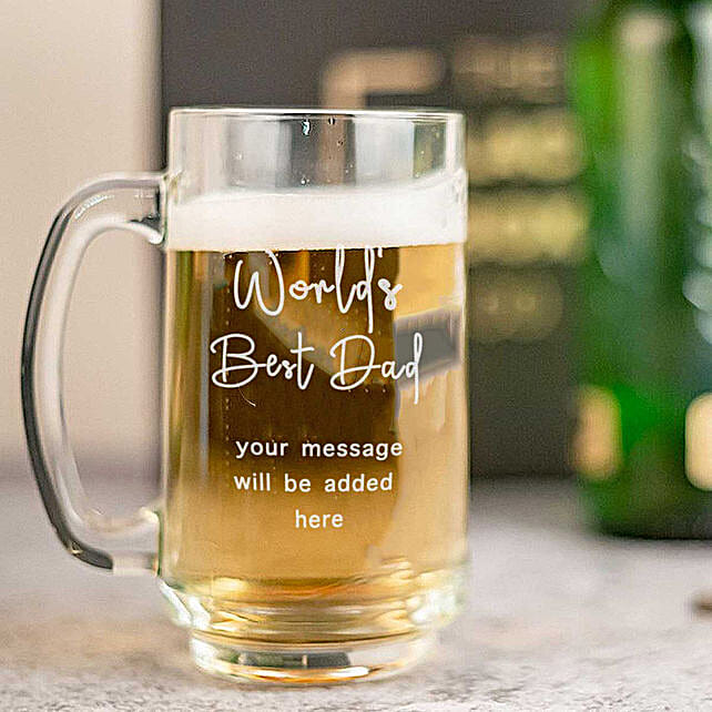 world's best dad beer glass