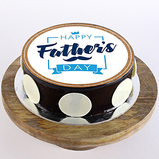 Buy Send Father X27 S Day Photo Cake Truffle Half Kg Online Ferns N Petals