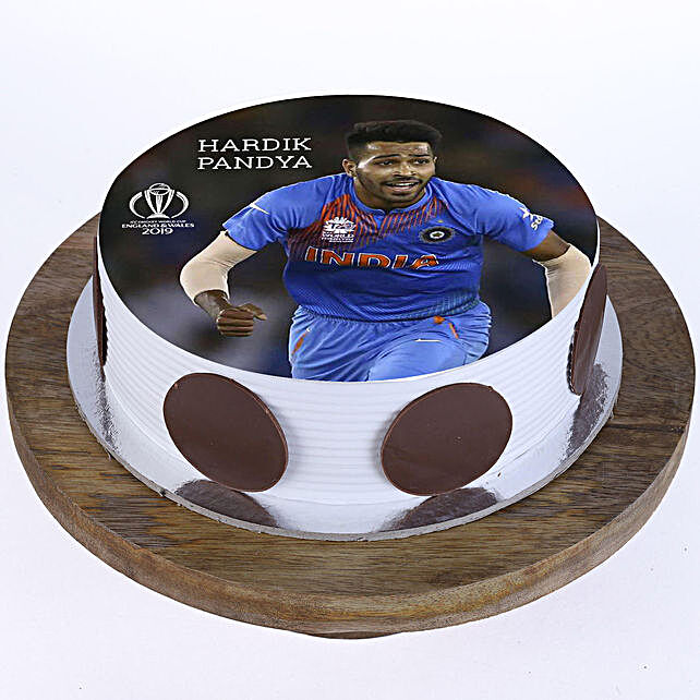 Buy Send Hardik Pandya Photo Cake Vanilla 1 Kg Online Ferns N Petals