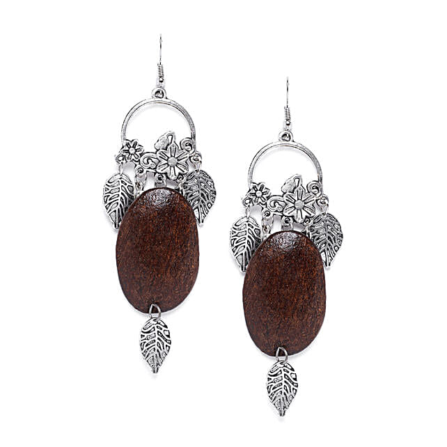 Image showcasing Buy/Send Wooden Danglers With Hanging Flowers & Leaves Online- FNP