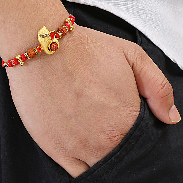 Buy/Send Ganesha Rakhi & Dry Fruits Basket Combo Online Ferns N Petals