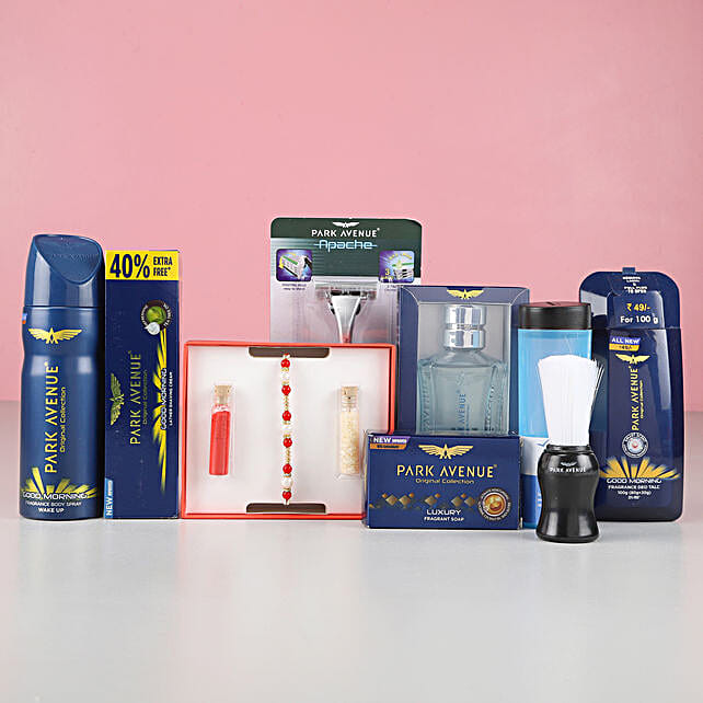 Buy/Send Pearl Rakhi & Park Avenue Gift Hamper Online FNP